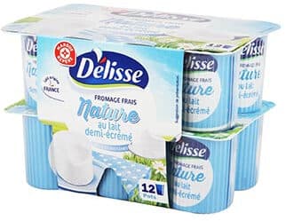 Délisse Fromage frais nature au lait demi-écrémé packshot