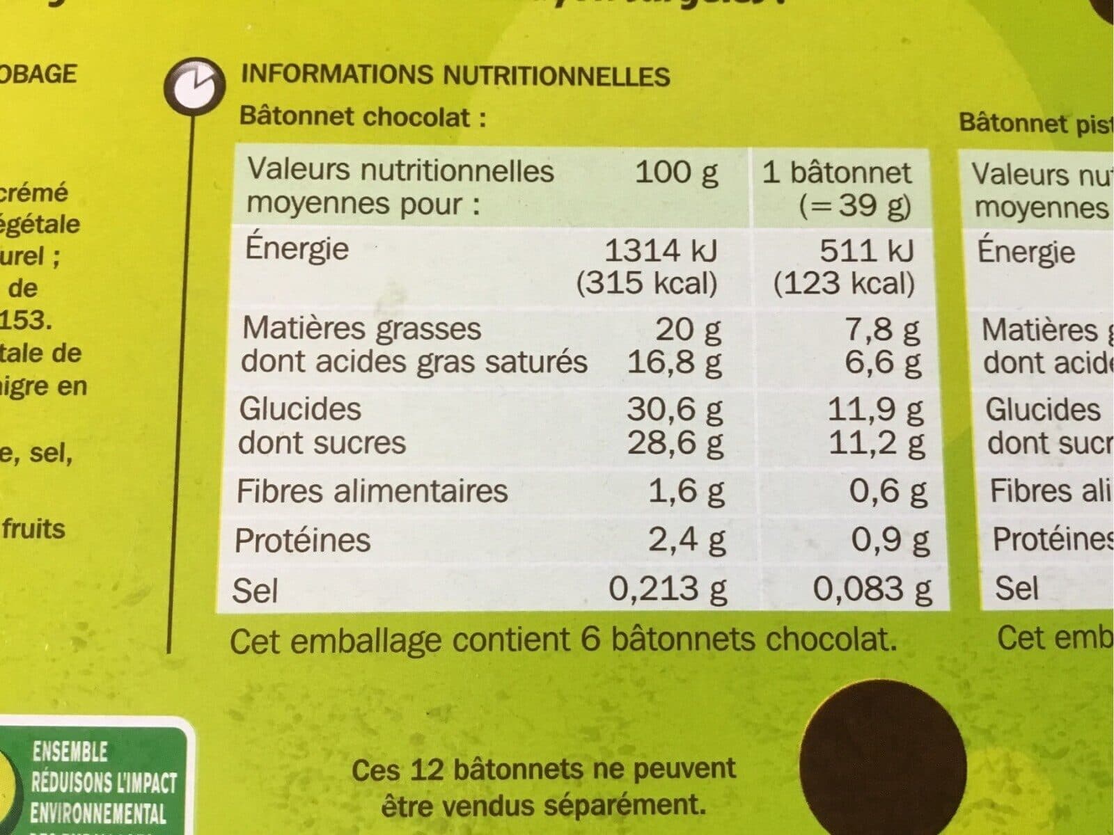Marque Repère Esquimaux pistache chocolat Leclerc packshot