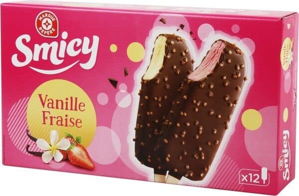 Marque Repère Bâtonnets vanille fraise x 12 packshot