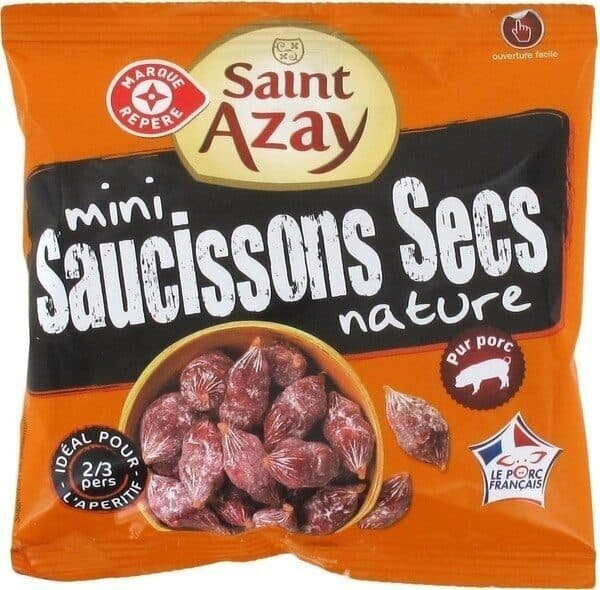Marque Repère Mini Saucissons secs, nature , pur porc packshot