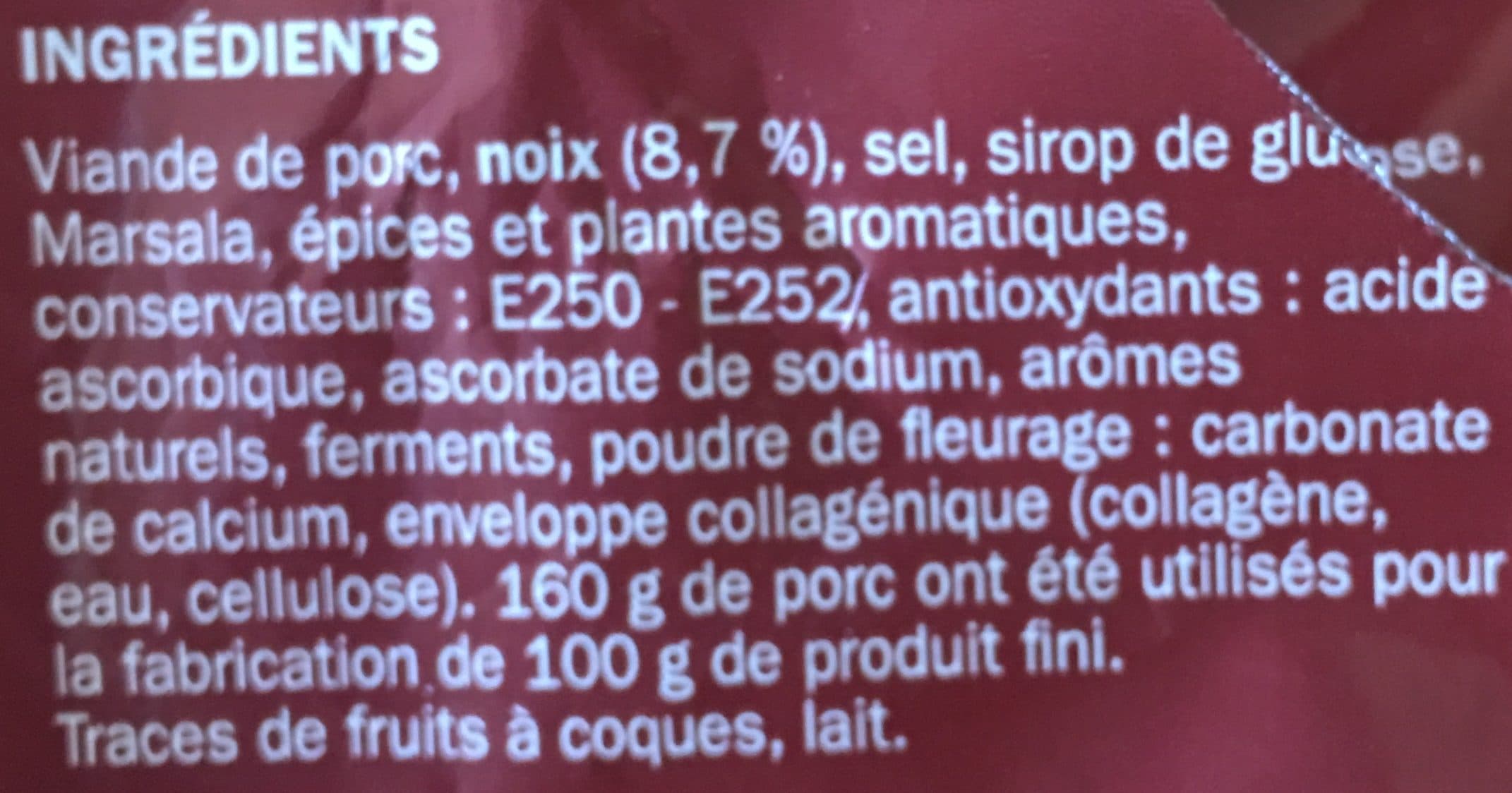 Marque Repère Mini Saucissons secs Saint Azay Aux noix packshot