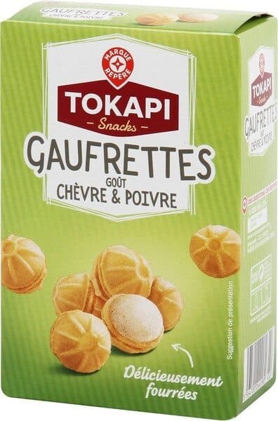 Marque Repère Gaufrettes fourrées goût chèvre et poivre packshot