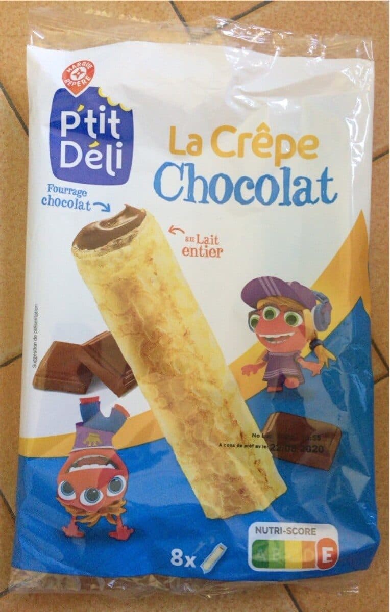 Marque Repère Crêpes fourrées chocolat x 8 packshot