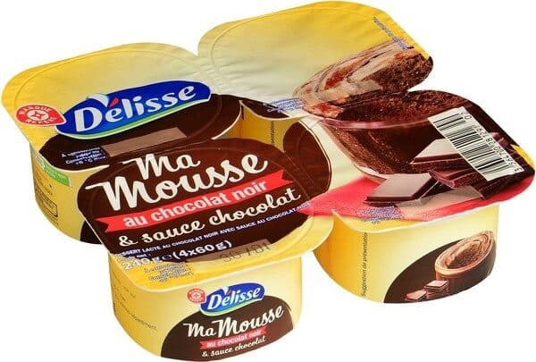 Délisse Mousses au chocolat noir x 4 packshot