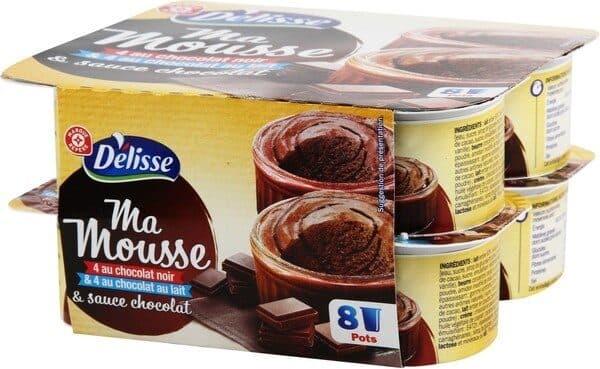 Délisse Mousse au chocolat noir et lait x 8 packshot