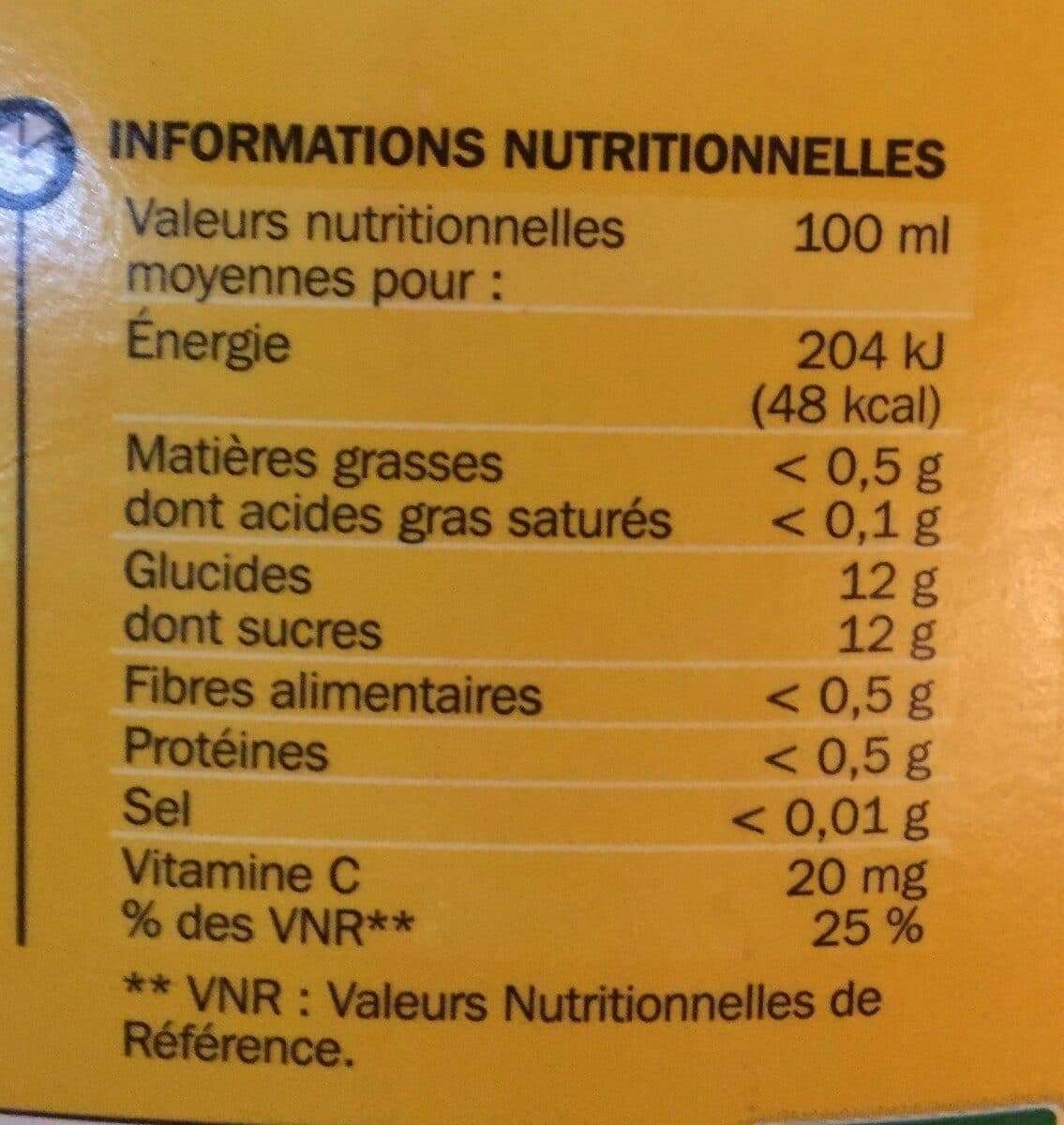 Marque Repère Pur jus d'ananas Costa Rica packshot