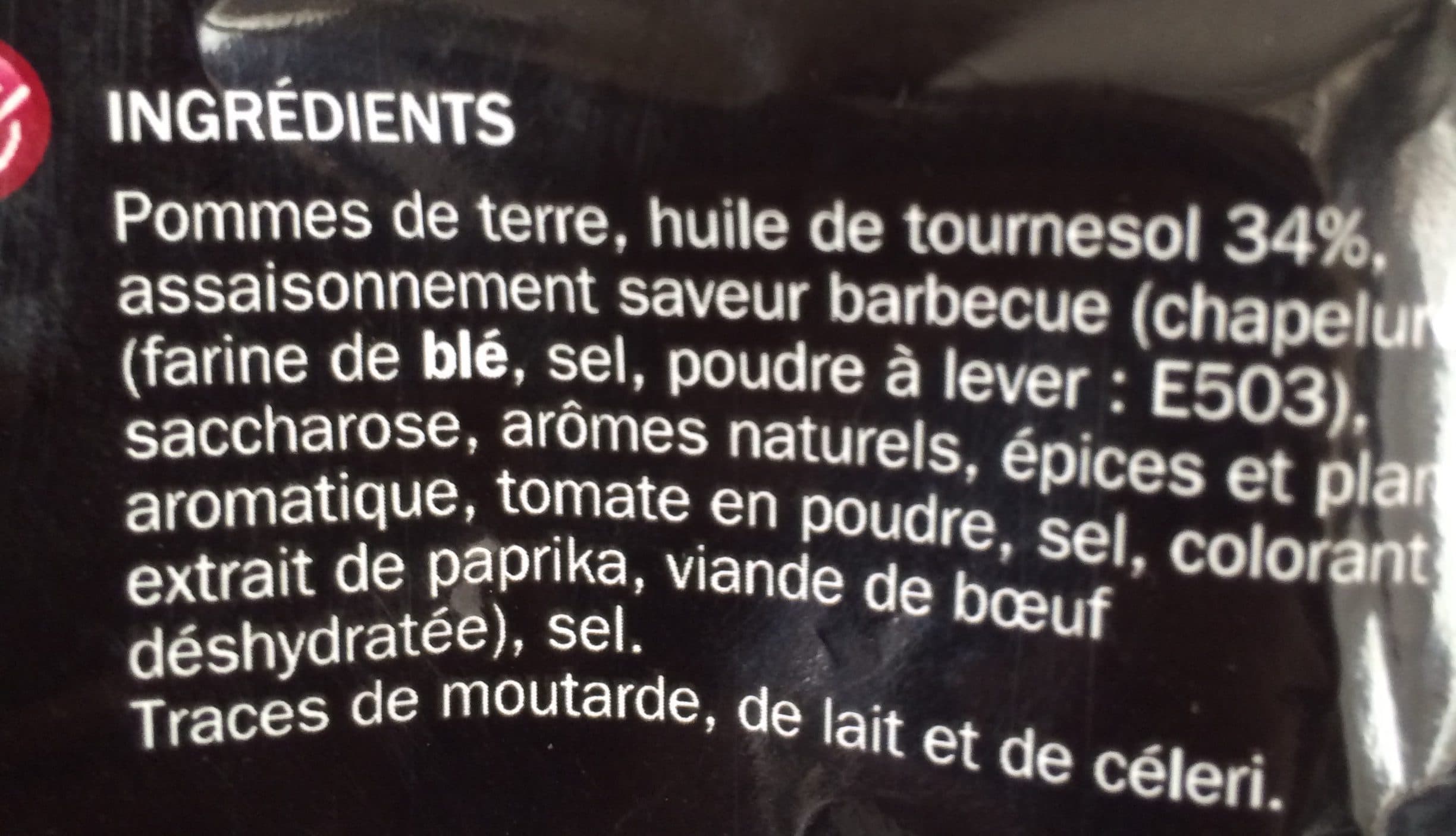 Marque Repère Chips saveur barbecue packshot
