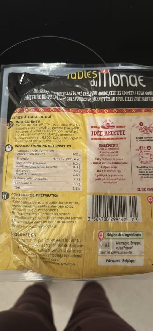 Tables du Monde Tortillas de blé packshot