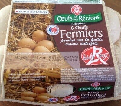Marque Repère Oeufs Fermiers (x 6) label Rouge calibre Moyen packshot