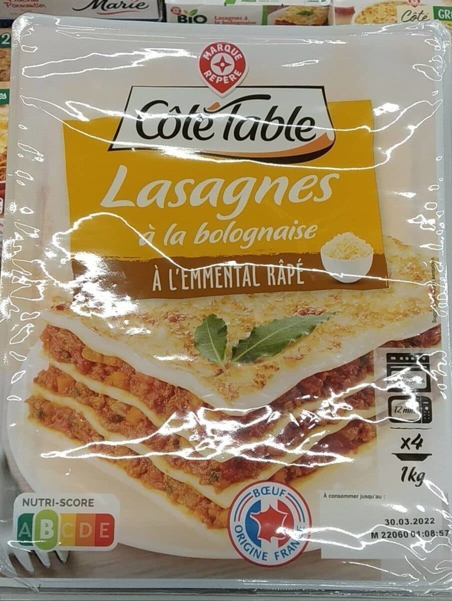 Marque Repère Lasagnes à la bolognaise packshot