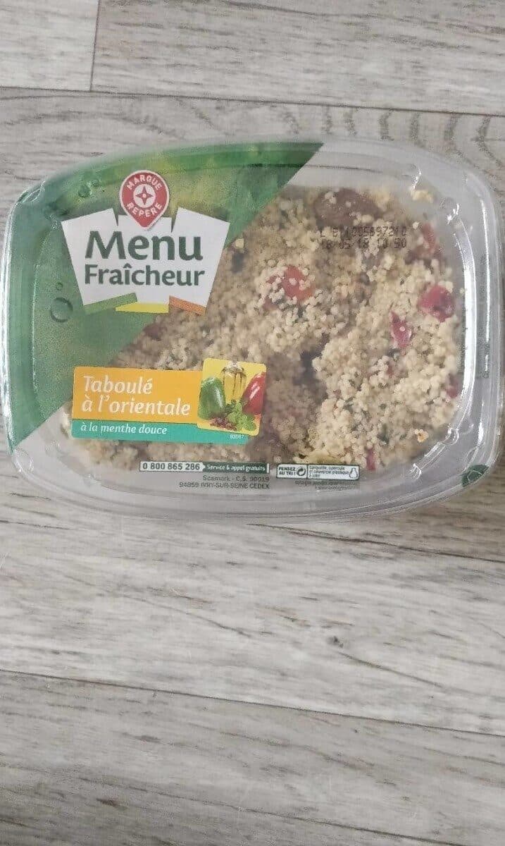 Menu Fraîcheur Menu fraîcheur packshot