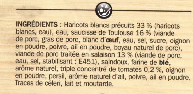 Marque Repère Cassoulet à la saucisse de Toulouse packshot