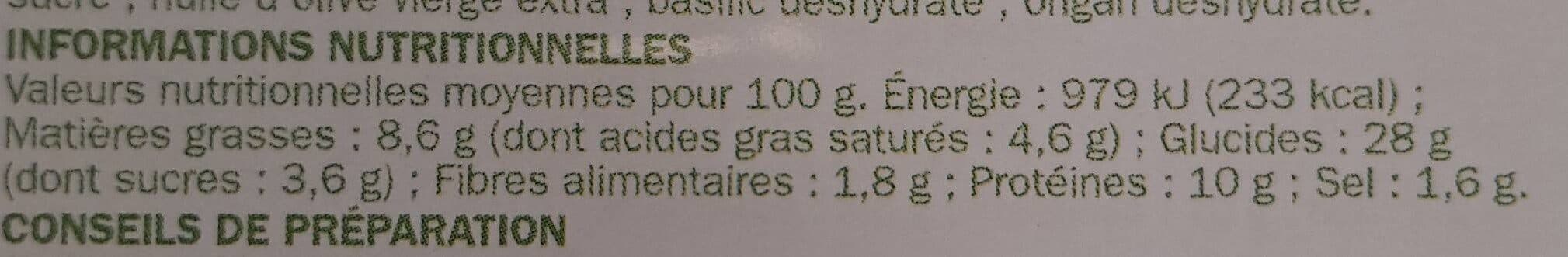 Marque Repère Pizza lardons et chèvre packshot