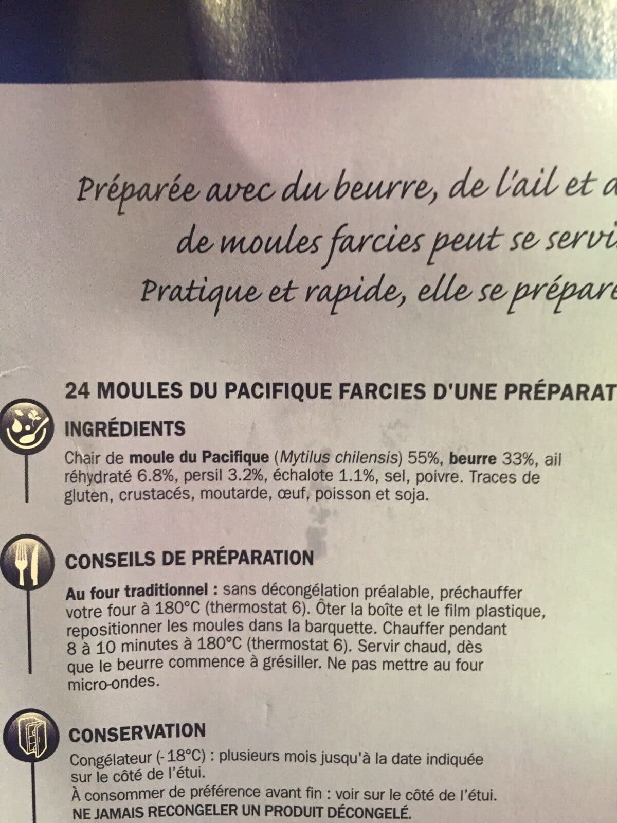 Marque Repère Moules farcies x24 packshot