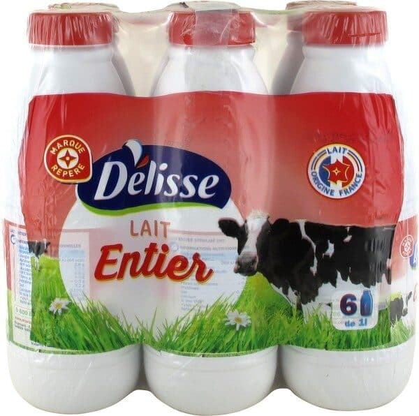 Délisse Lait entier bouteille packshot