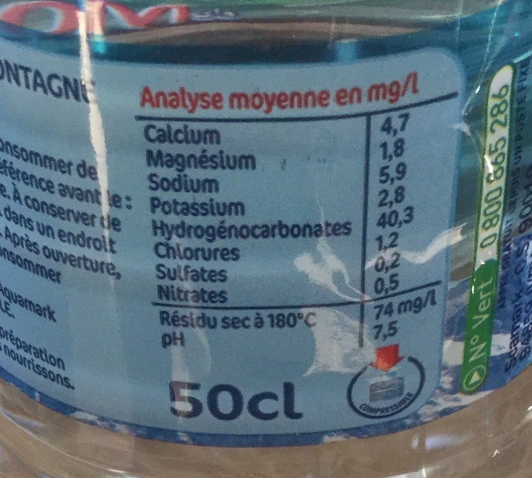 Marque Repère Eau de source de Montagne packshot