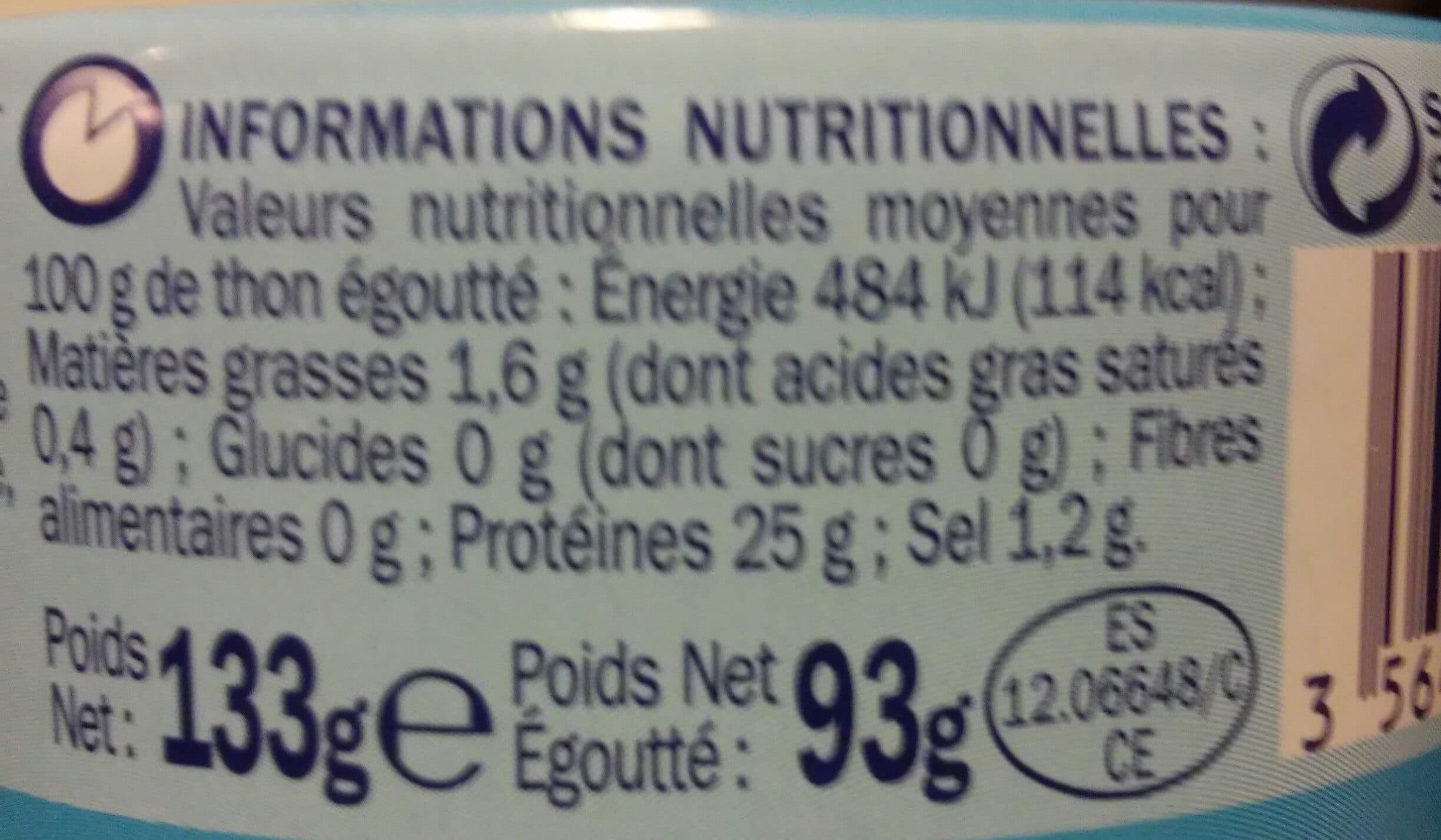 Marque Repère Thon naturel albacore en tranche packshot