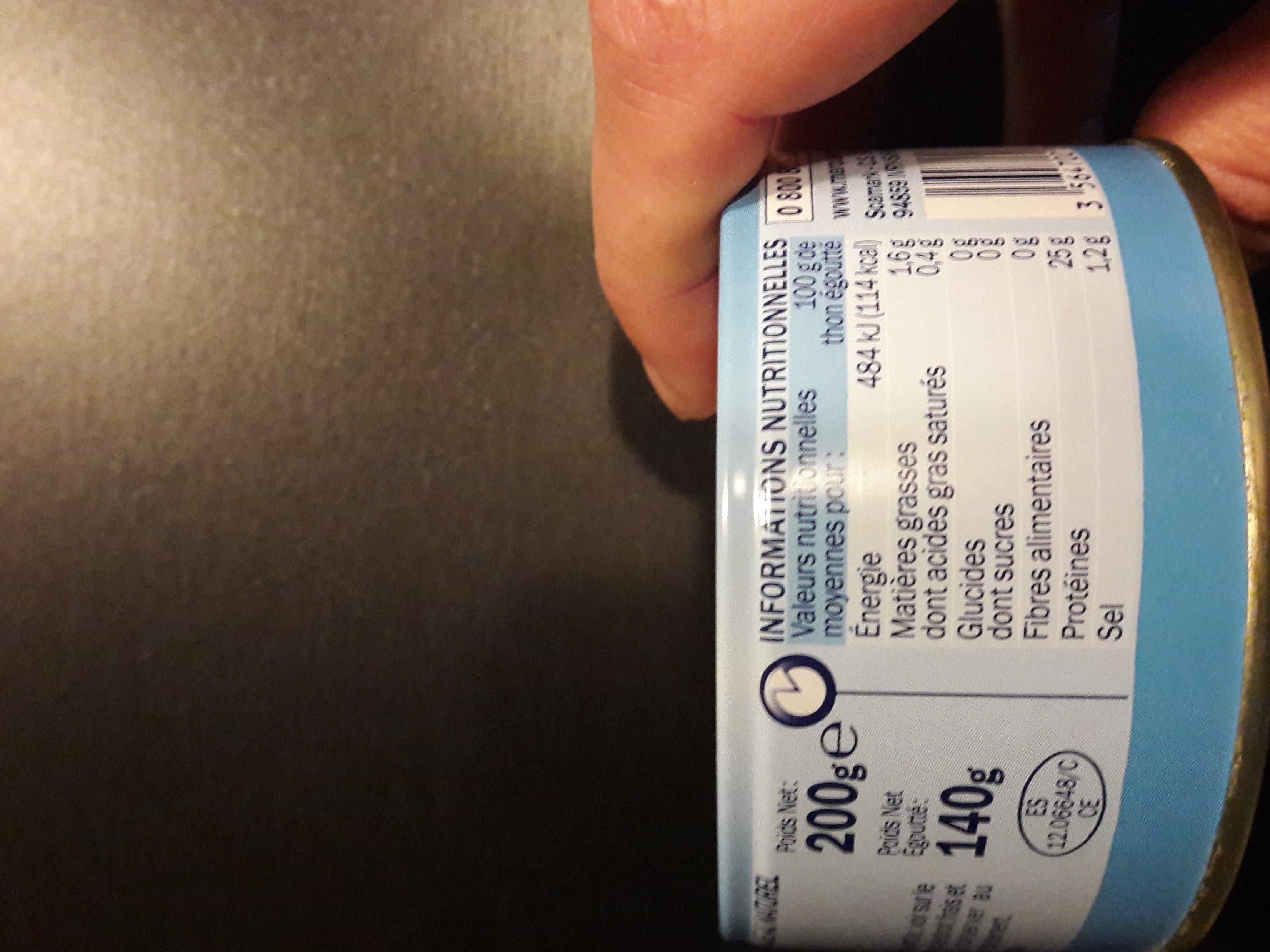 Marque Repère Thon naturel albacore en tranche packshot