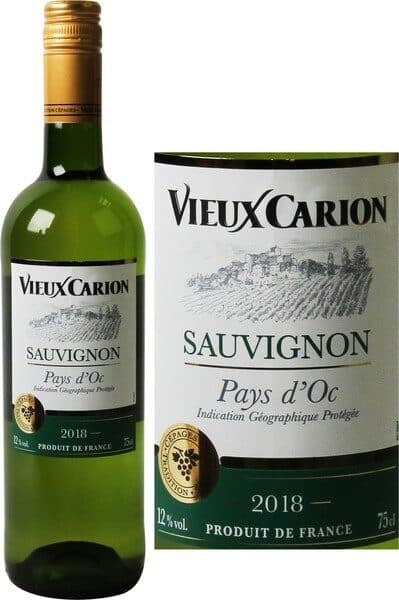 Marque Repère Vin de pays d'Oc cépage sauvignon packshot