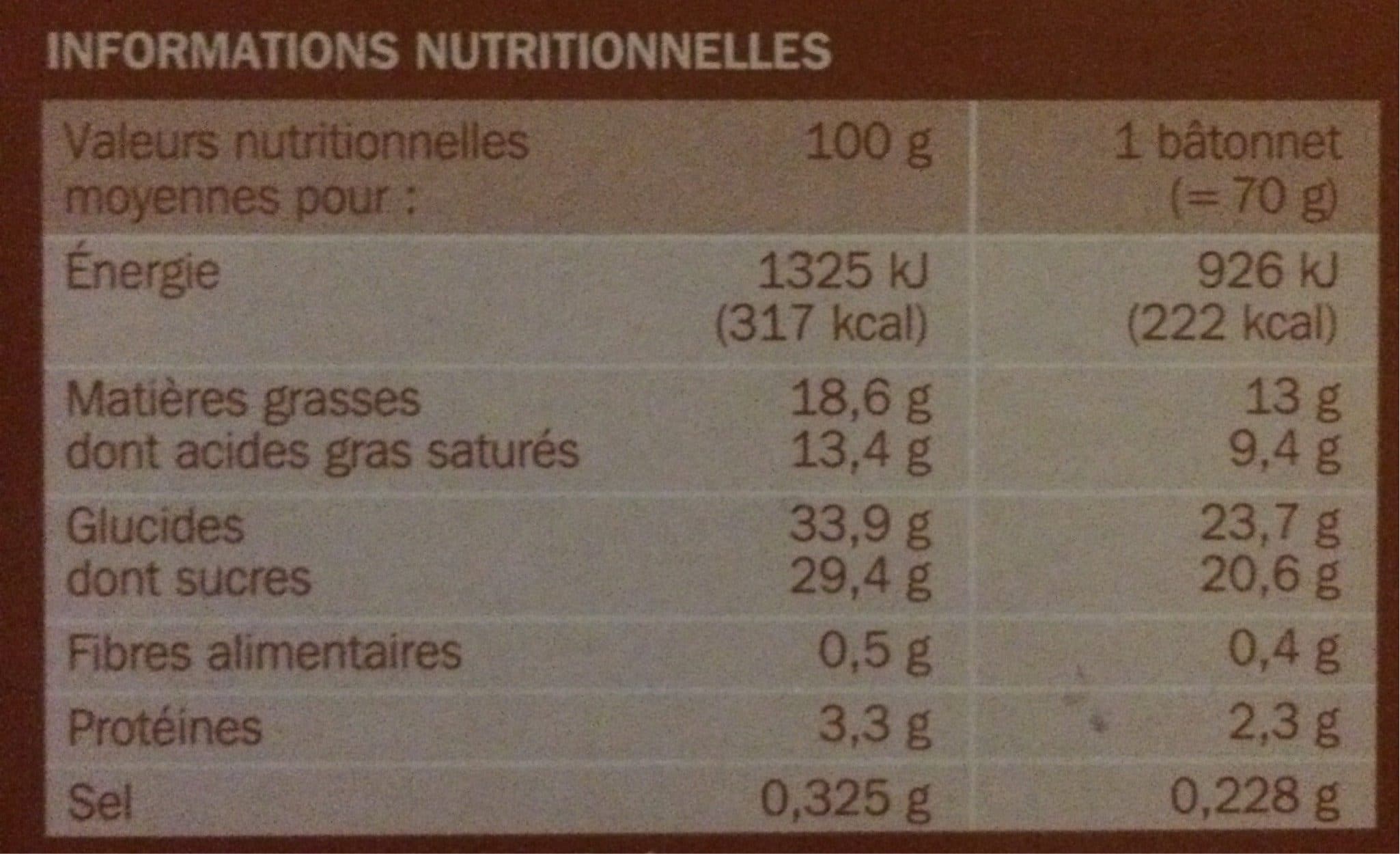 Marque Repère Trium caramel et beurre salé enrobage saveur caramel x 4 packshot