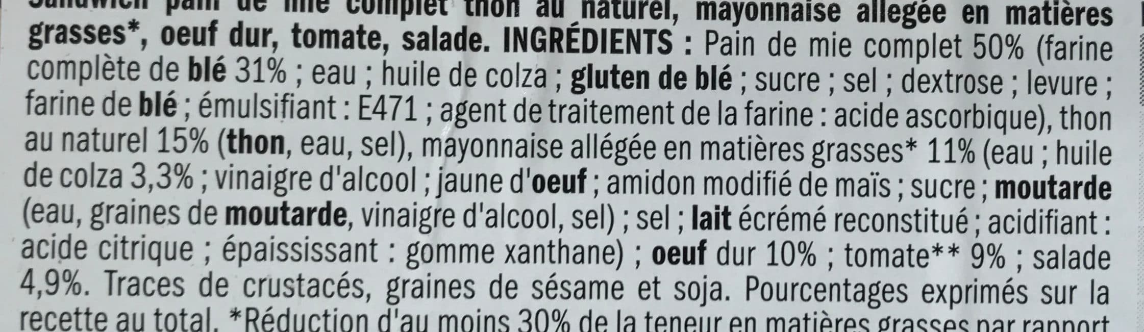 Marque Repère Sandwich maxi thon crudités oeuf packshot