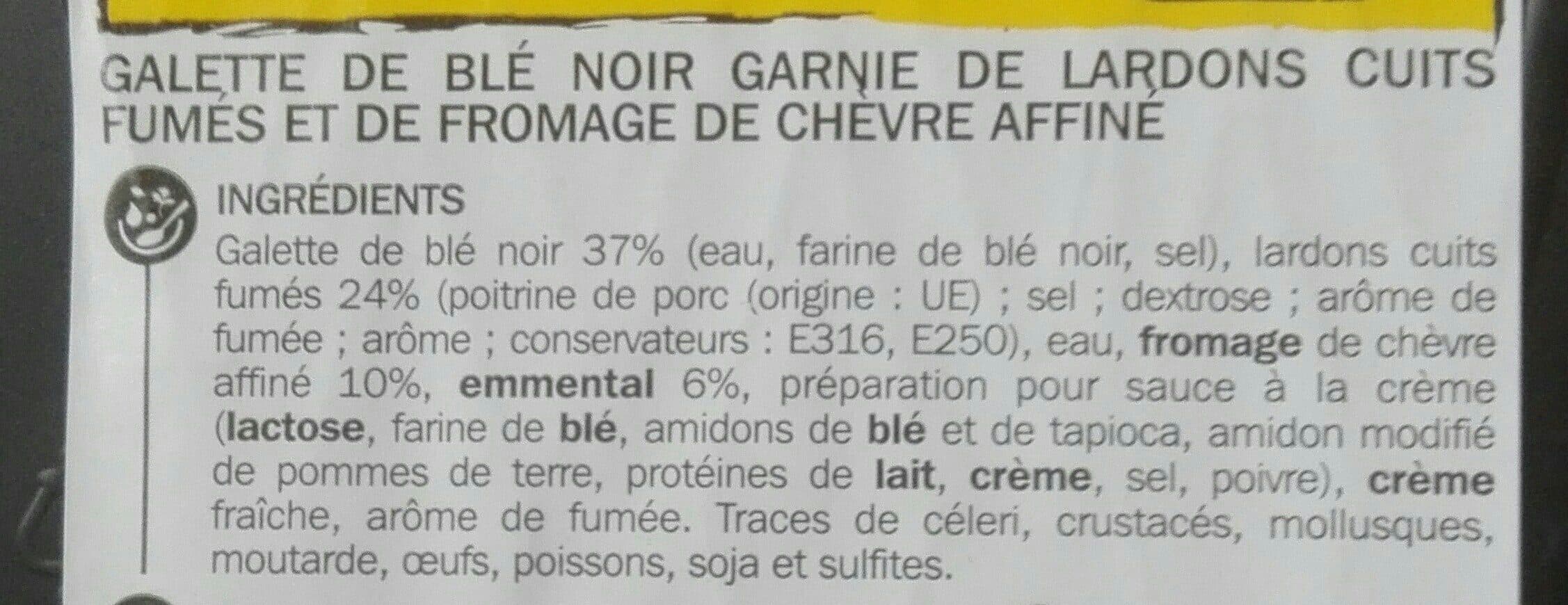 Marque Repère Galette Blé Noir Côté Table, Lardons Chèvre packshot