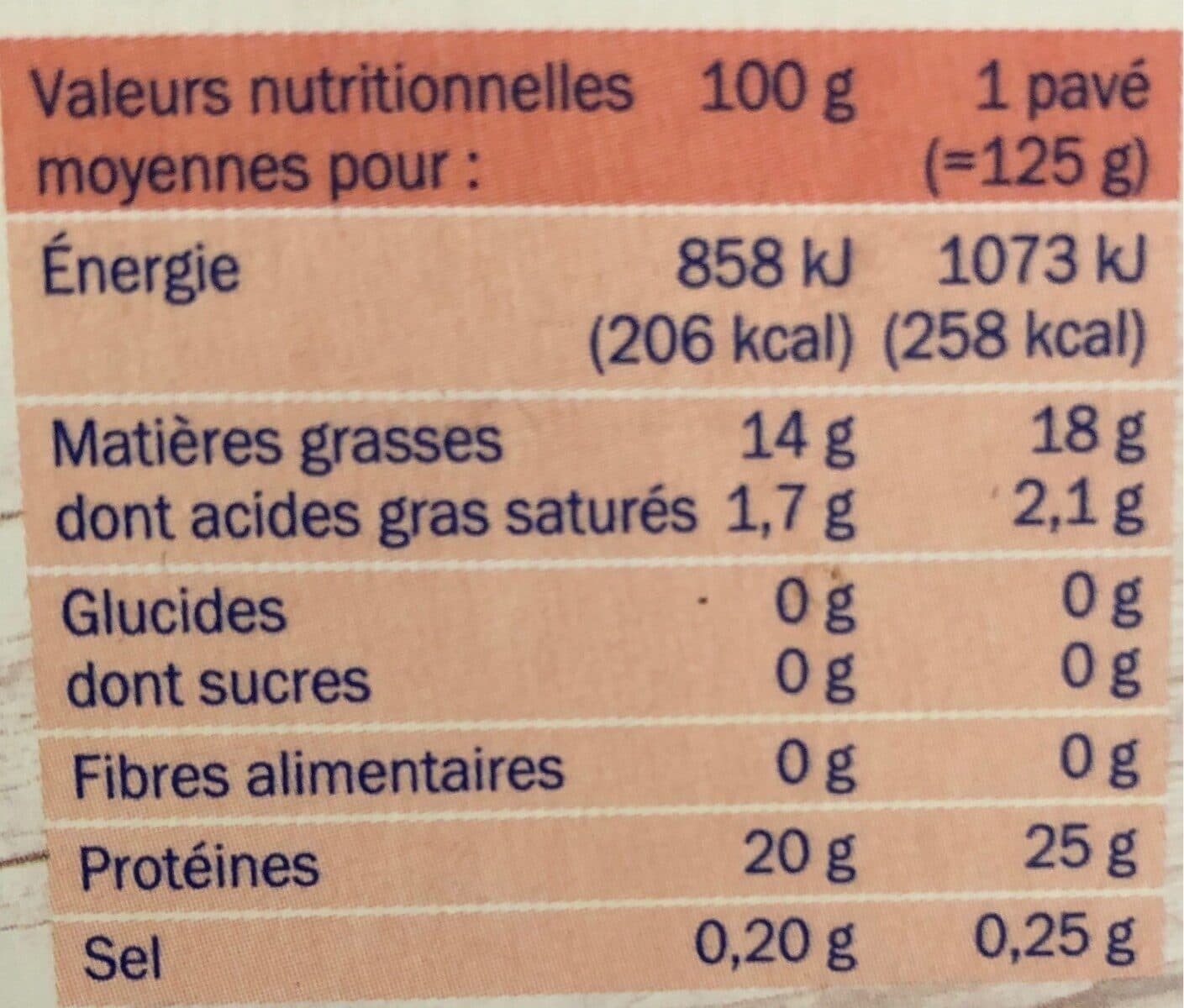 Marque Repère 2 pavés de saumon atlantique packshot