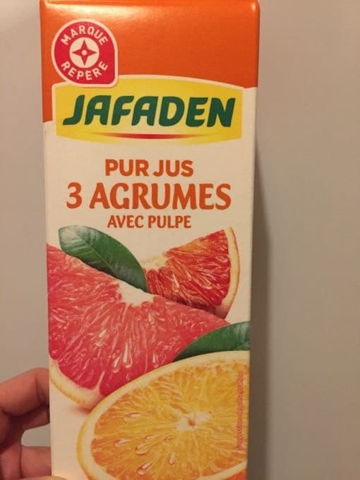 Marque Repère Pur jus 3 agrumes avec pulple packshot