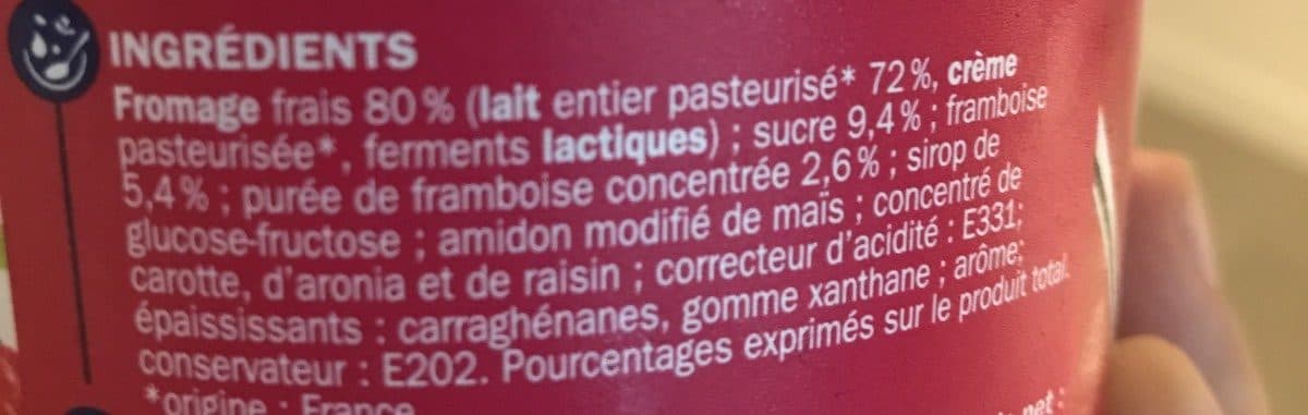 Délisse Fromage blanc framboise avec morceaux packshot