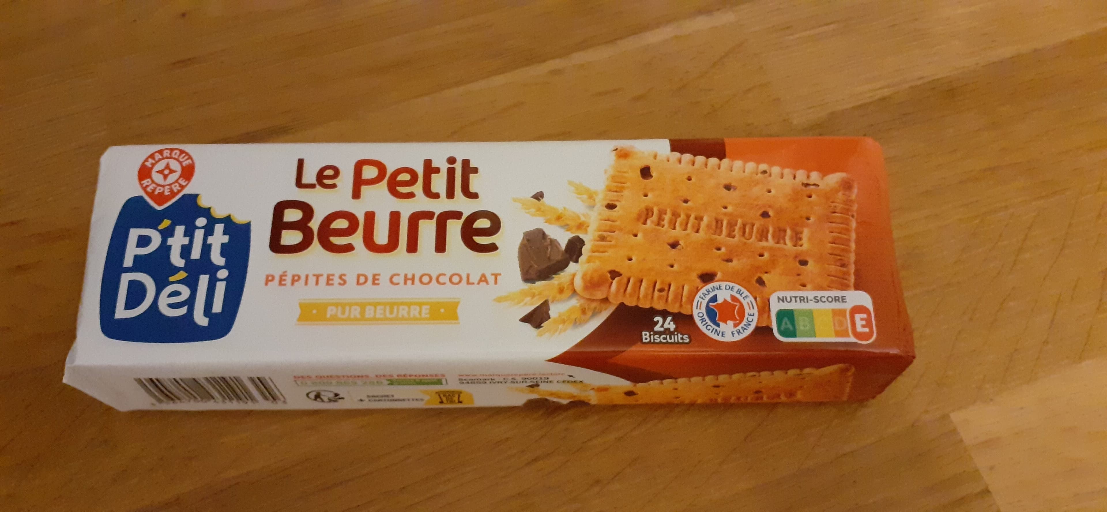 Marque Repère Petit beurre pépites de chocolat x 24 packshot