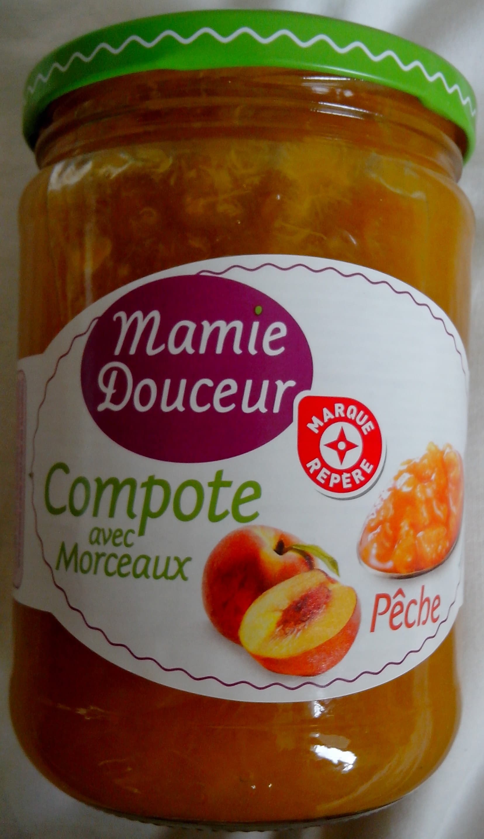 Marque Repère Compote pêches packshot