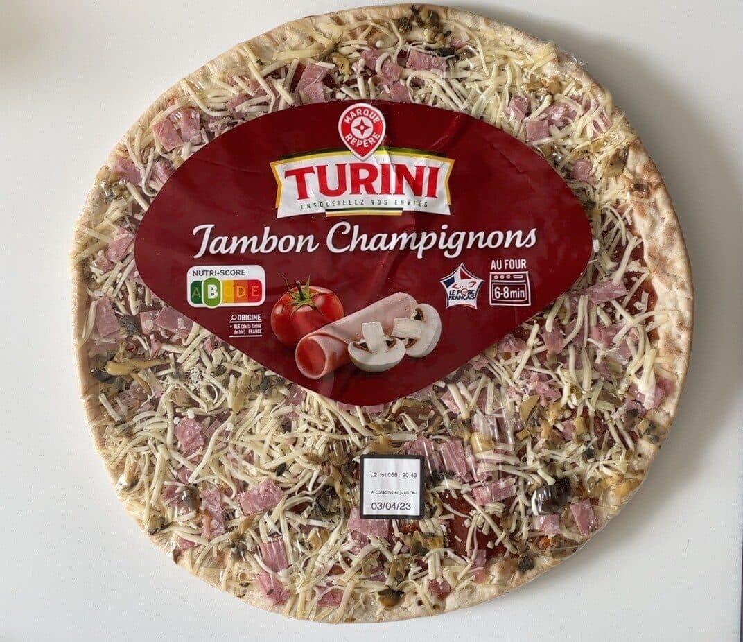 Marque Repère Pizza Jambon Champignons 450g Turini packshot