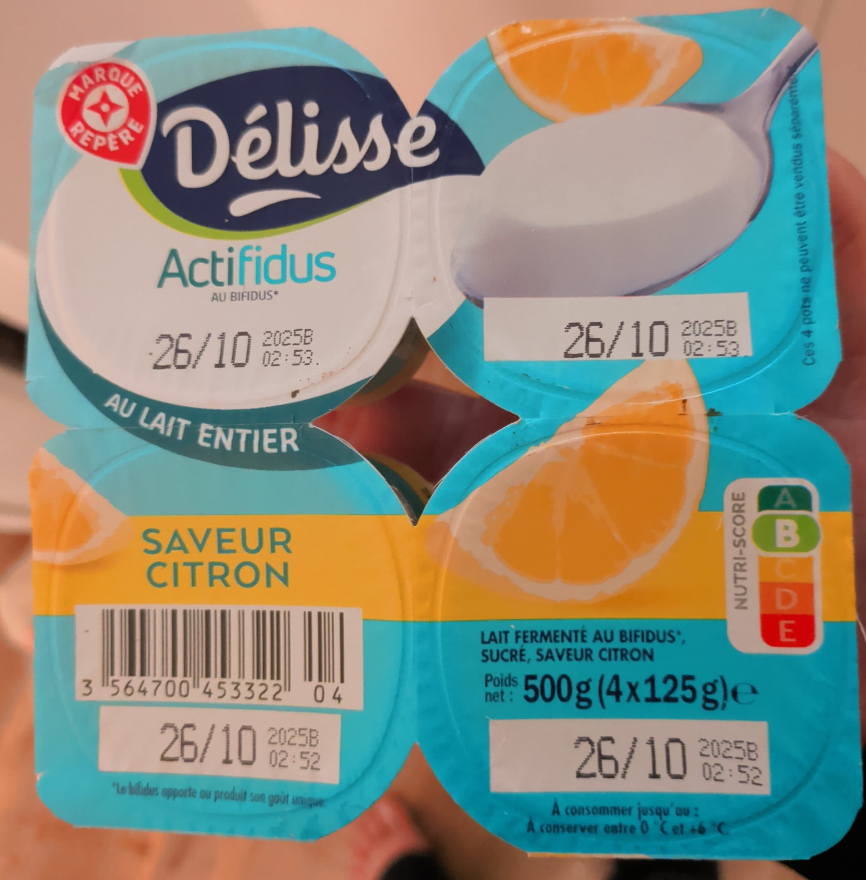 Délisse Actifidus Saveur Citron packshot