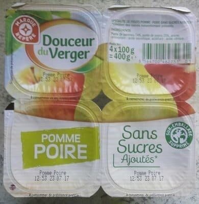Marque Repère Spécialité pomme-poire sans sucres ajoutés packshot