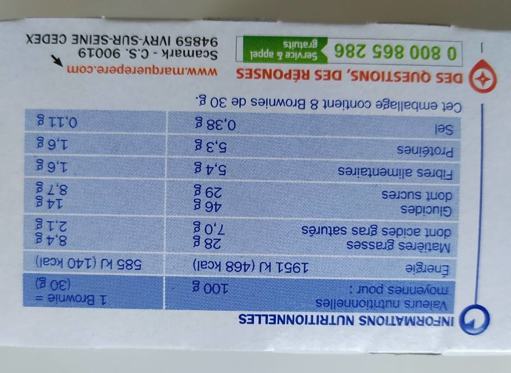Marque Repère Brownies au Chocolat packshot