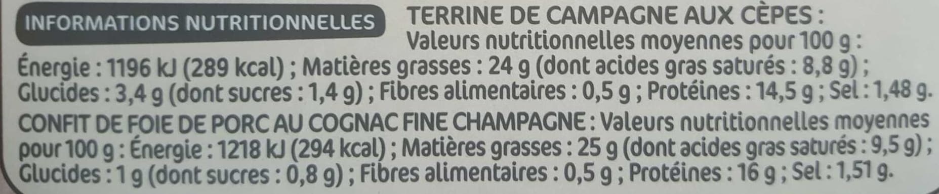 Marque Repère Terrine campagne / confit foie porc packshot