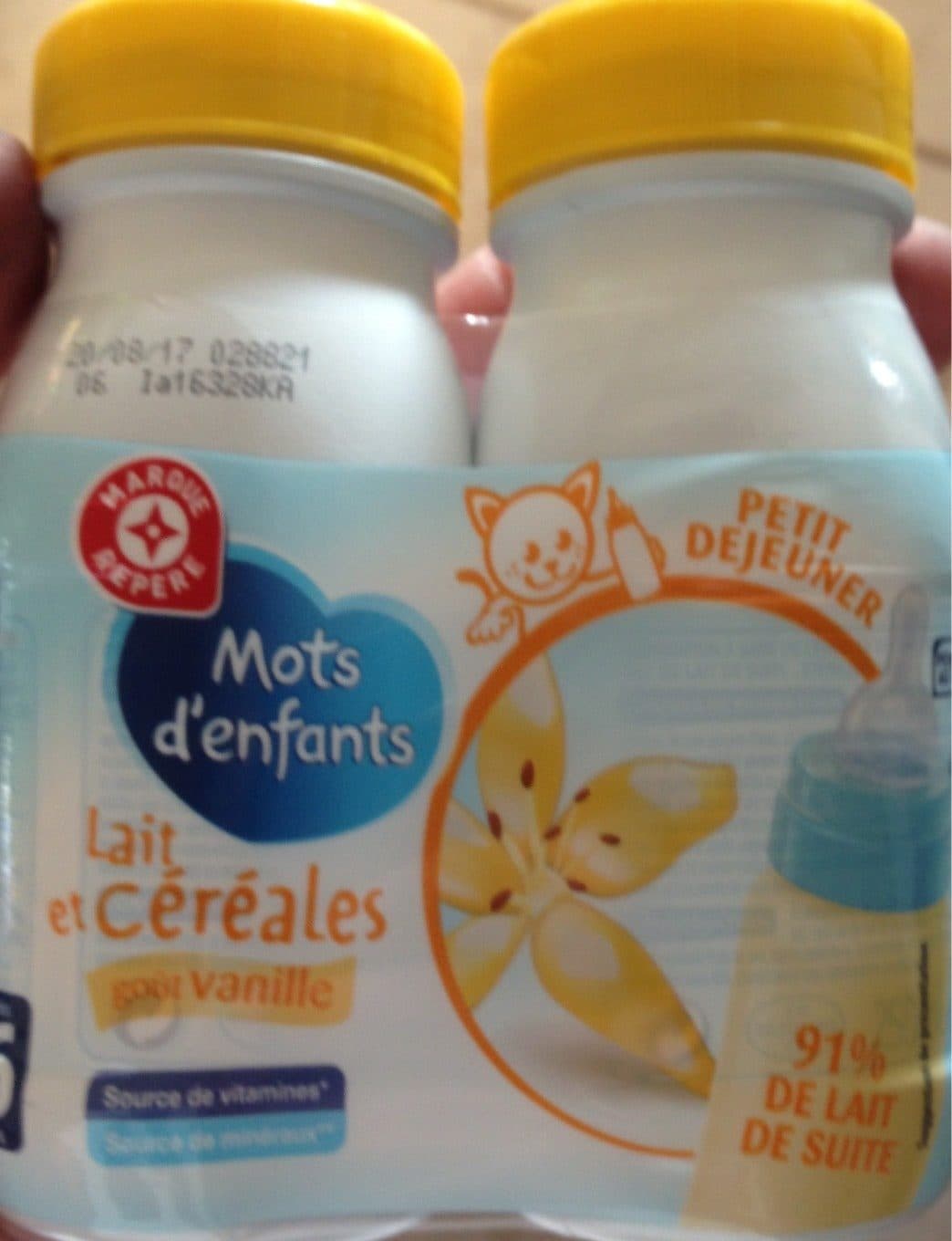 Marque Repère Lait et cereales Vanille packshot