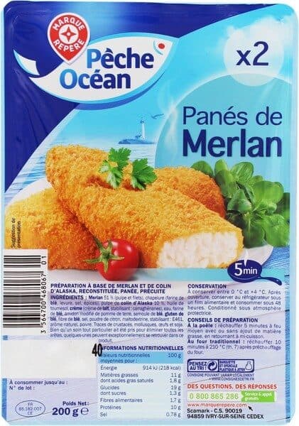 Marque Repère Panés de merlan packshot