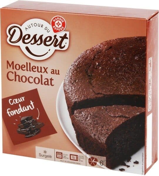 Marque Repère Moelleux au chocolat surgelé packshot