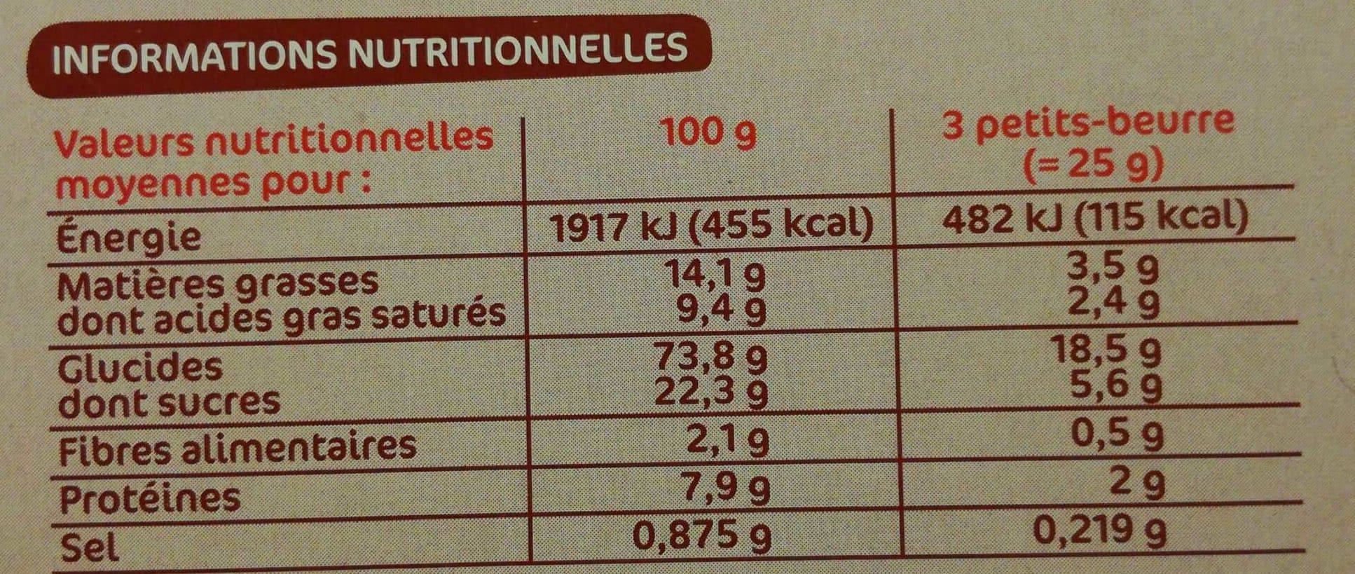 Marque Repère Petit beurre pocket packshot