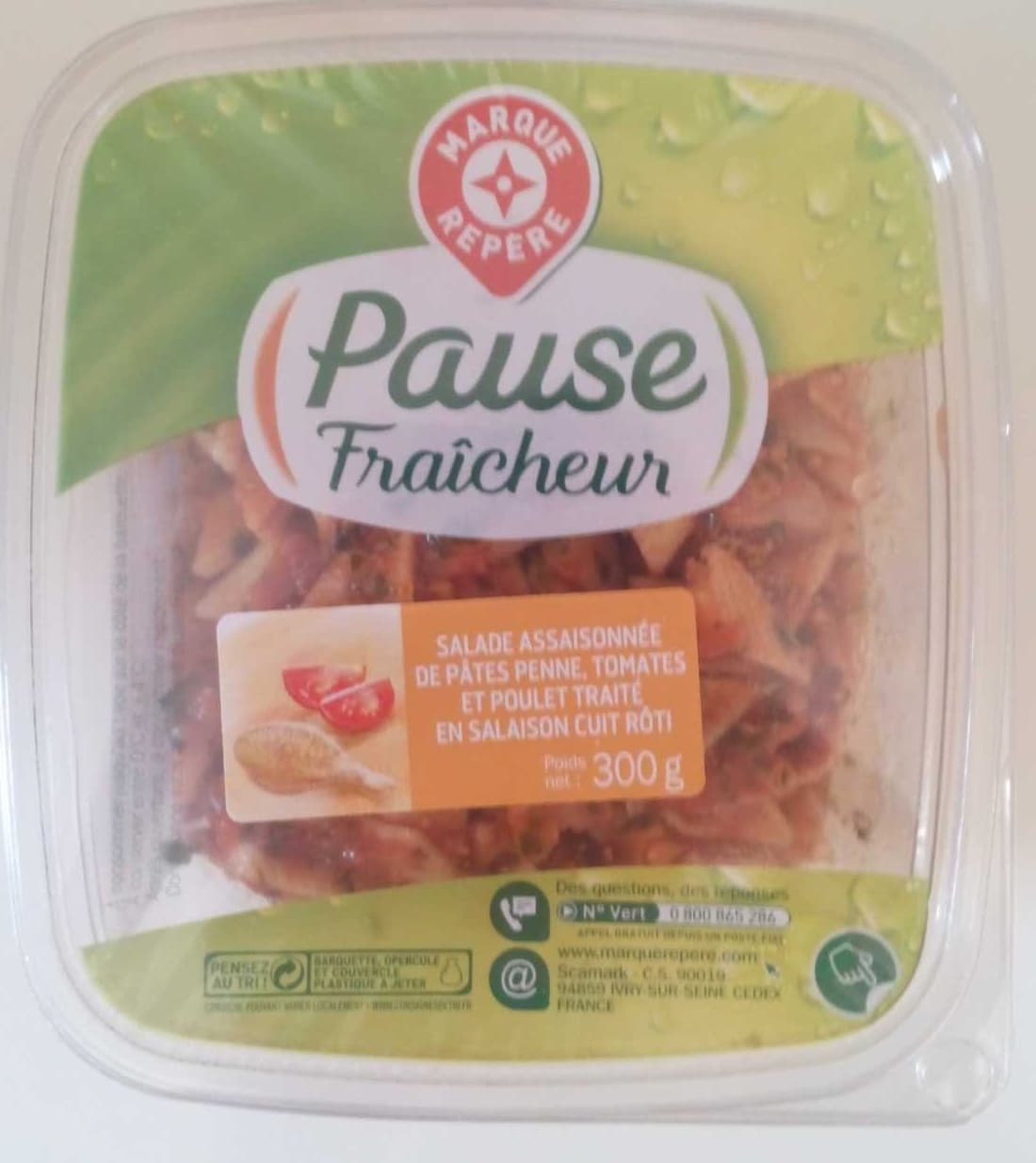 Marque Repère Pennes à la tomate et au poulet grillé packshot