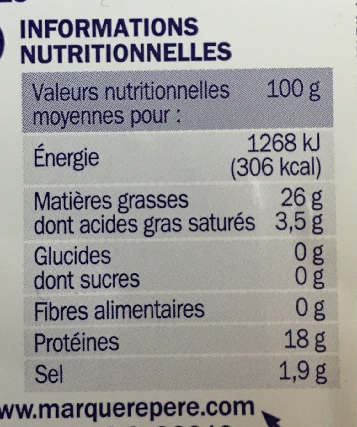 Marque Repère Filets anchois marinés nature barquette packshot