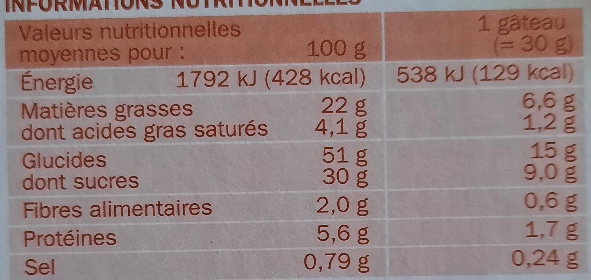Marque Repère 10 mini gateau pépite chocolat packshot