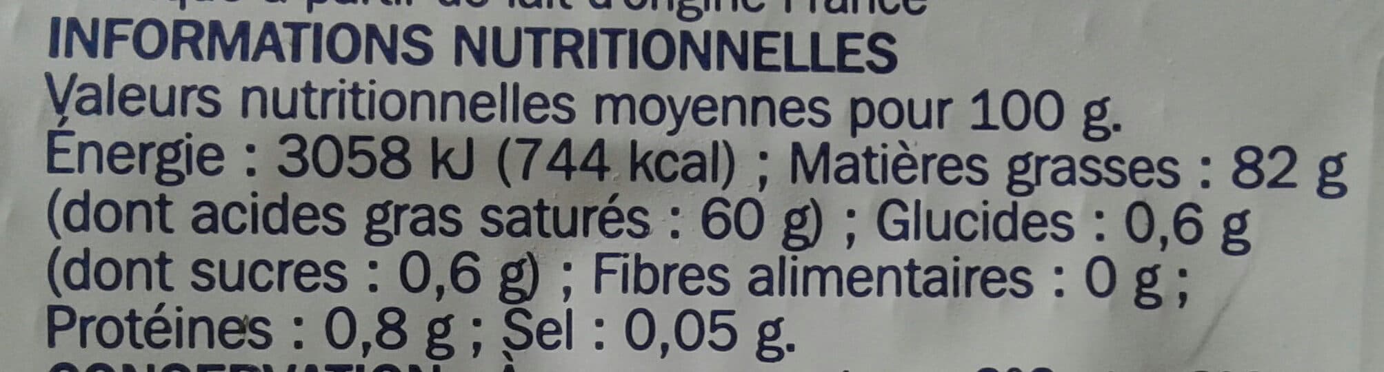 Marque Repère Beurre de Bretagne doux 82% Mat. Gr. packshot