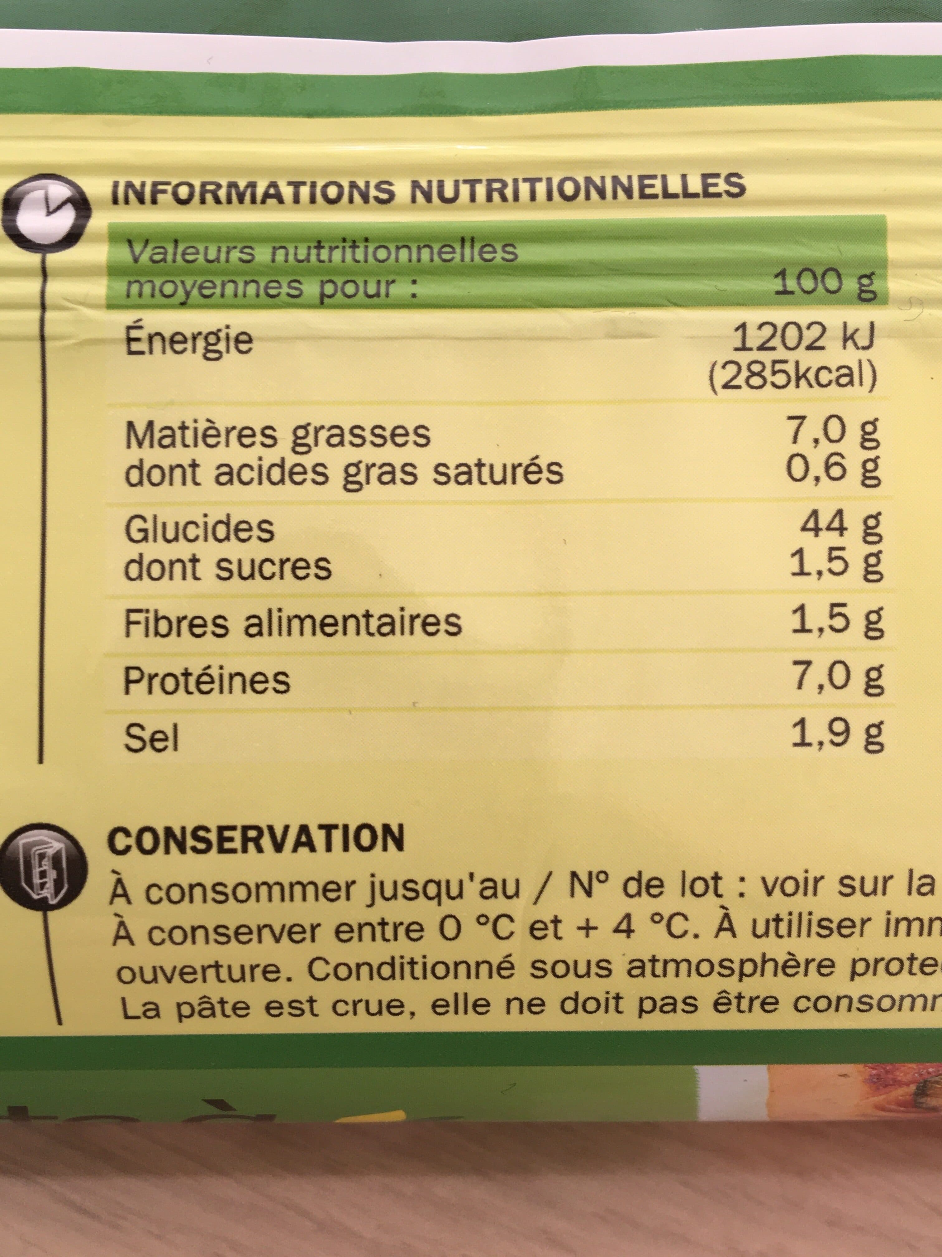 Marque Repère Pâte à pizza aux herbes packshot