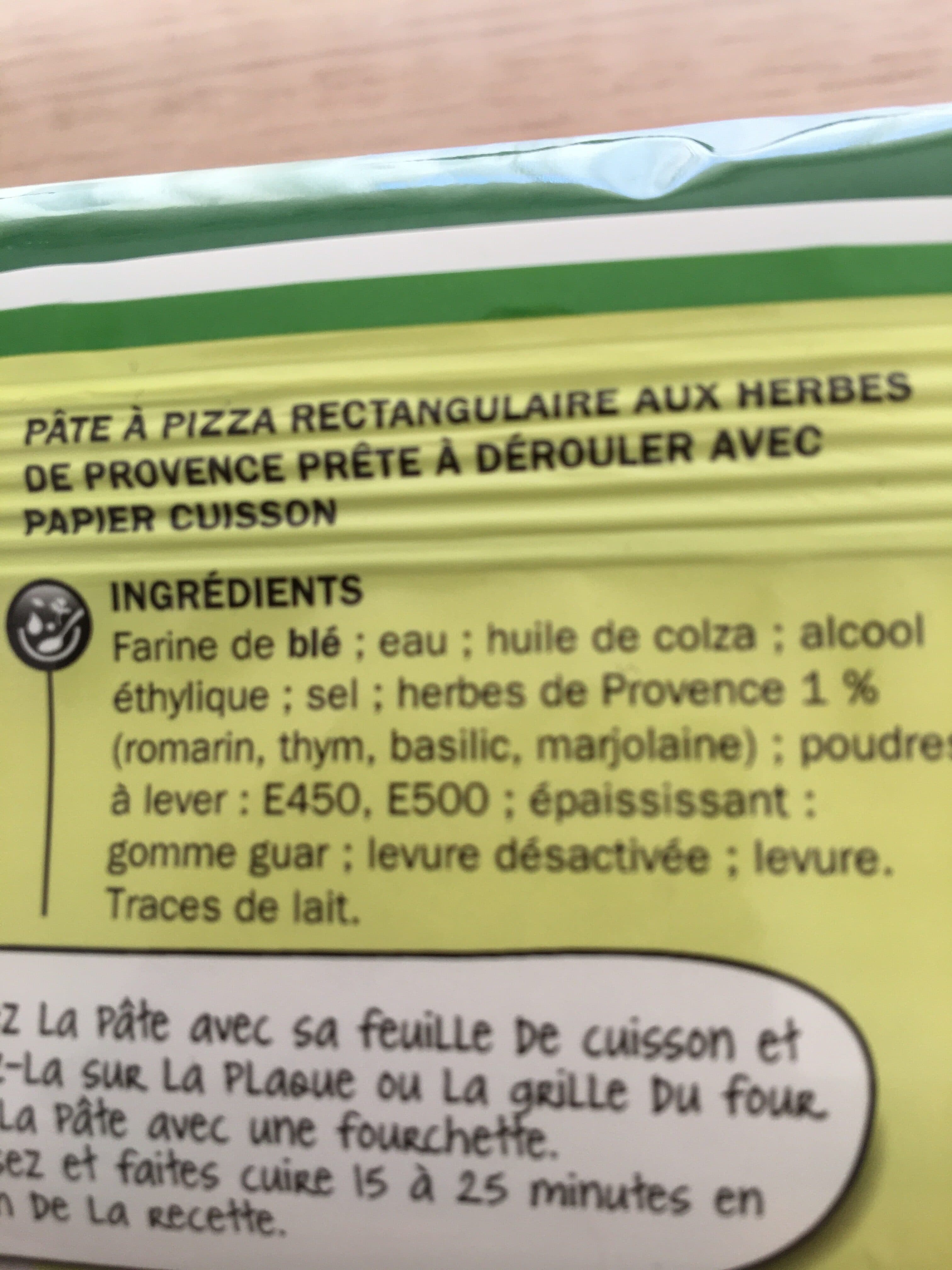 Marque Repère Pâte à pizza aux herbes packshot