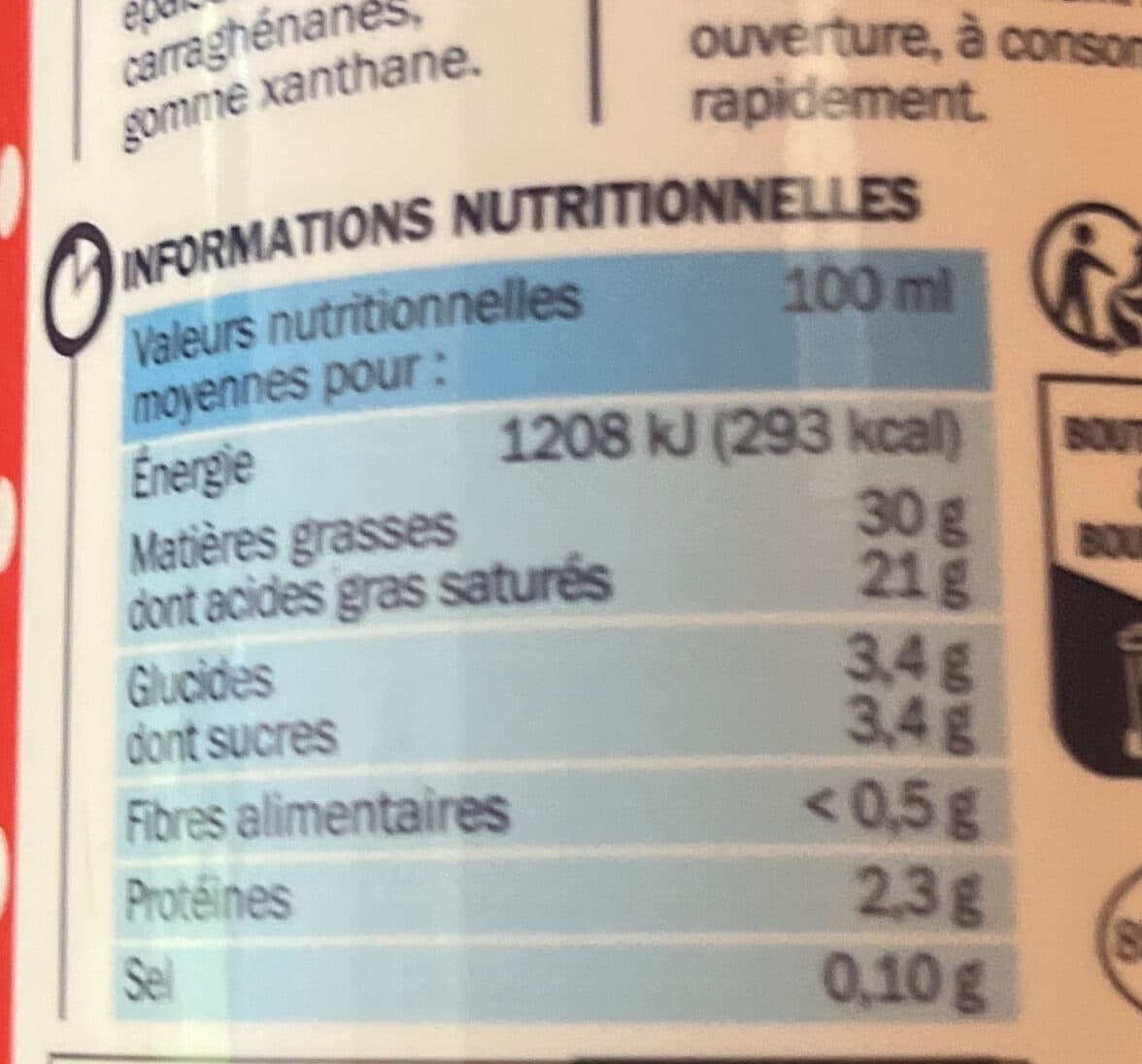 Délisse Crème fraîche fluide entière 30 % Mat. Gr. packshot