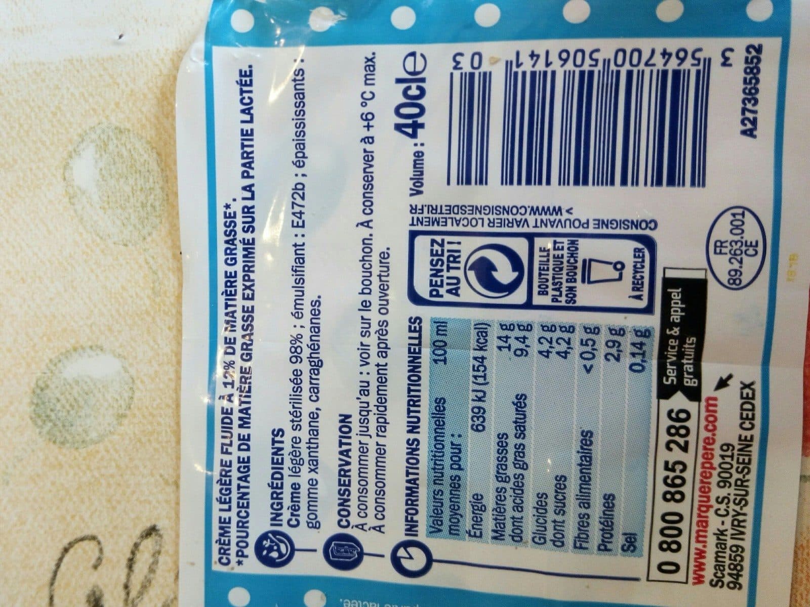 Délisse Crème fraîche fluide légère 12 % Mat. Gr. packshot