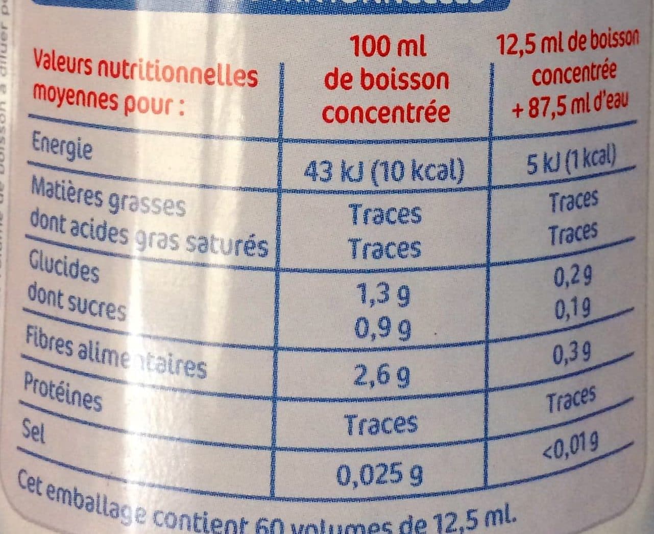 Marque Repère Sirop menthe sans sucres packshot