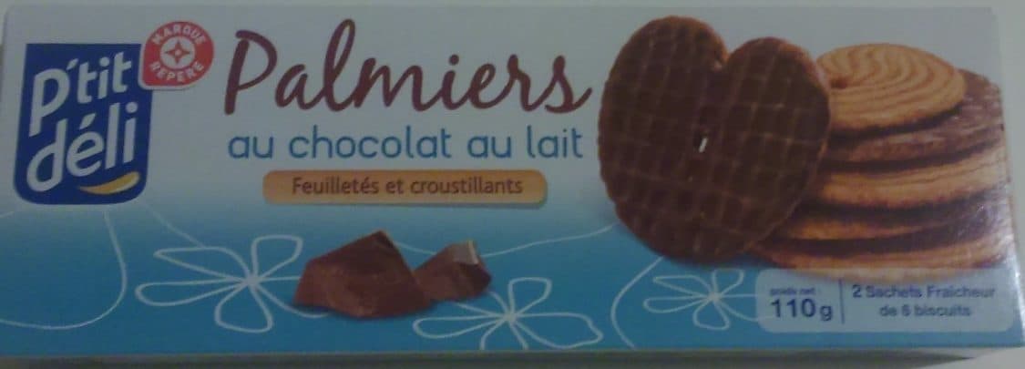 Marque Repère Palmiers au chocolat au lait (Feuilletés et croustillants) packshot